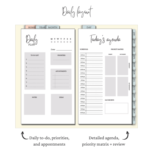 Project Brainstorm + Planner + Calendar + Tracker + Notepad Inserts ...