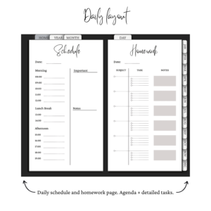 The Ultimate Student’s Planner | Black and White