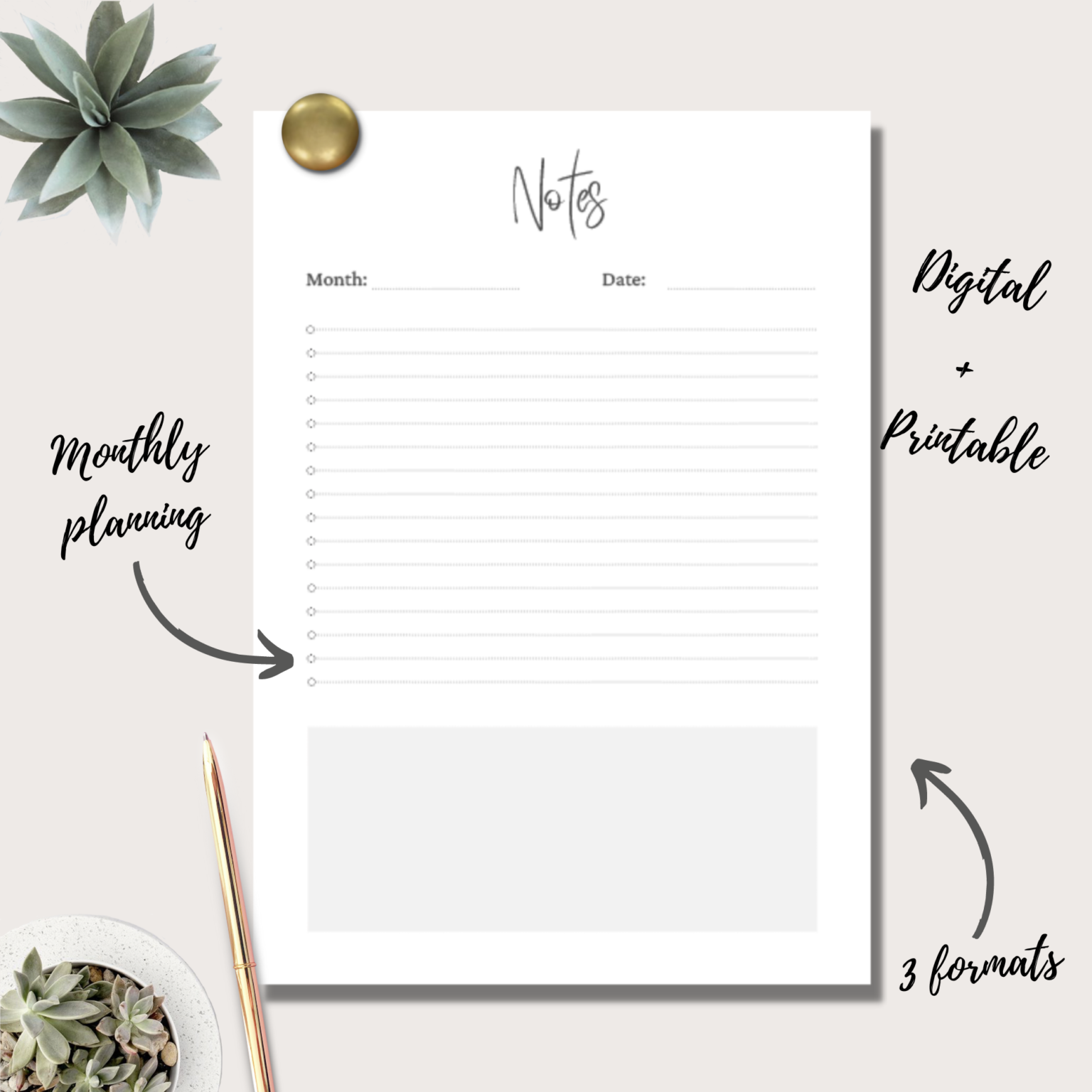 daily-notes-planner-insert-single-page-blancplanner