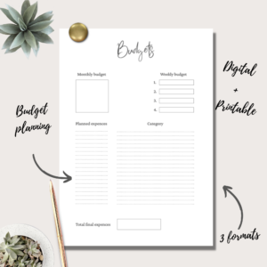 Mom’s Planner “Budget” Insert | Single Page