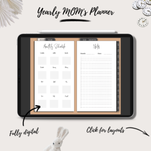Mom’s Yearly Planner 2023-2024 | Digital Planning | Cedar