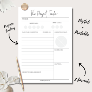 The Project Tracker Insert | Project Planner | 2 sizes | Digital Planning and Printable PDFs