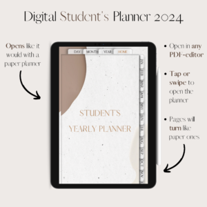 The Ultimate Student’s Planner 2024 | Afrah | Beige & Brown