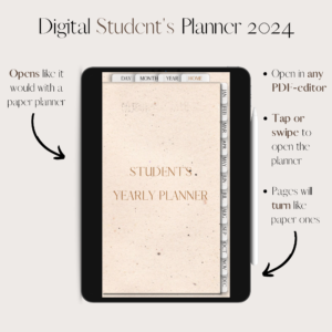 The Ultimate Student’s Planner 2024 | Afrah | Beige Cardboard