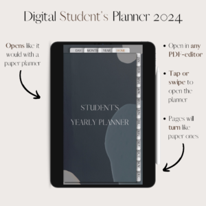The Ultimate Student’s Planner 2024 | Afrah | Dark Blue