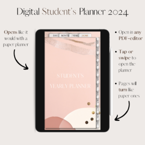 The Ultimate Student’s Planner 2024 | Afrah | Pink Sparkle