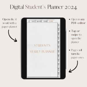 The Ultimate Student’s Planner 2024 | Afrah | Pure White