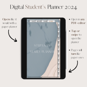 The Ultimate Student’s Planner 2024 | Afrah | Soft Blue