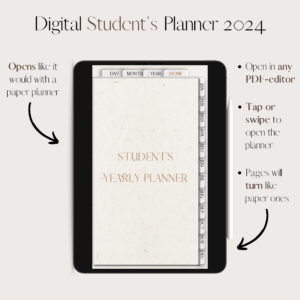 The Ultimate Student’s Planner 2024 | Afrah | White Cardboard