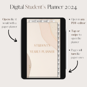 The Ultimate Student’s Planner 2024 | Afrah | Pinky Beige