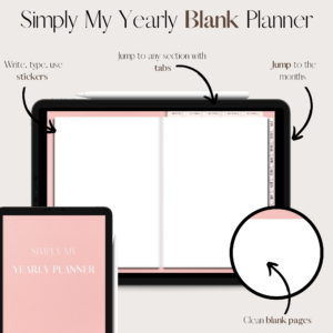 Simply My Yearly Planner - Blush Pink_Blank pages