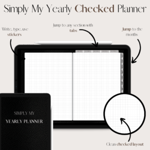 _Simply My Yearly Planner 2000 by 2000 - Black leather_Checked pages