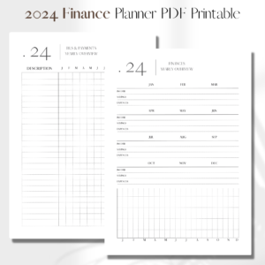 2024 Finance Planner & Tracker | PDF Printable Planner Insert | A5 1