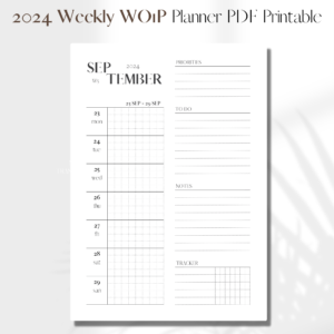 2024 Horizontal Agenda Week On 1 Page | PDF Printable Planner Insert | A5 1