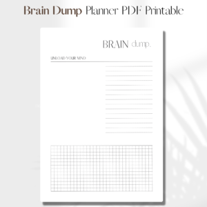 Brain Dump | PDF Printable Planner Insert | A5 1