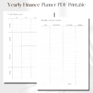 Finance Planner | PDF Printable Planner Insert | A5 1