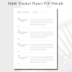 Habit Tracker UNDATED | PDF Printable Planner Insert | A5 1
