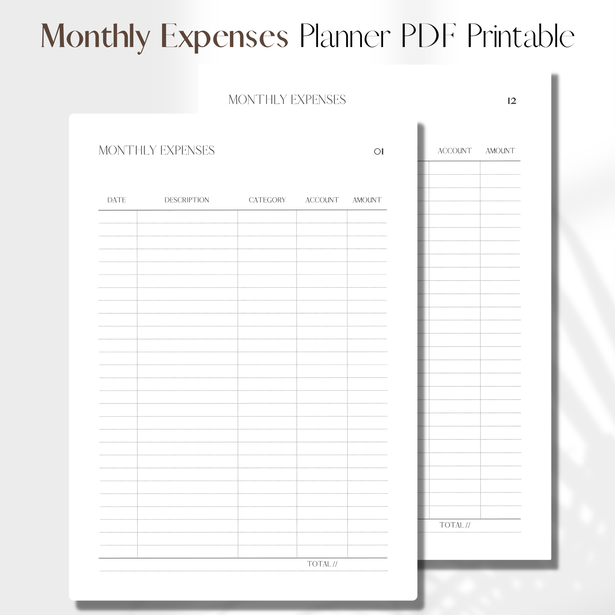 Monthly Expenses Tracker UNDATED | PDF Printable Planner Insert | A5 ...