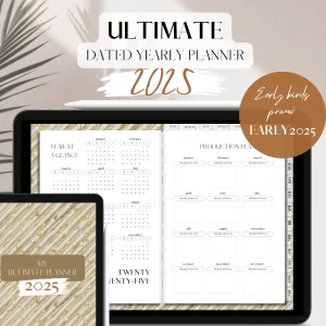 2025 DATED Ultimate Yearly Planner | Digital planning | 1000 pages | Metallic Mirage_early2025_corr