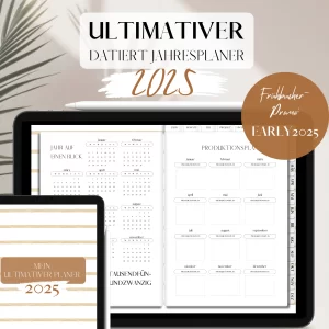 2025 DATIERTER Ultimativer Jahresplaner | Digitale Planung | 1000 Seiten | **Deutsch** | Sandy Hues; Jahresplaner 2025, datierter Planer 2025, digitaler Planer 2025, ultimativer Plan 2025, Planer PDF 2025, verlinkter Planer, iPad Planer 2025