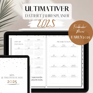 2025 DATIERTER Ultimativer Jahresplaner | Digitale Planung | 1000 Seiten | Deutsch | Gold Dust; Jahresplaner 2025, datierter Planer 2025, digitaler Planer 2025, A5 Planer 2025, ultimativer Plan 2025, Planer PDF 2025, verlinkter Planer, iPad Planer 2025