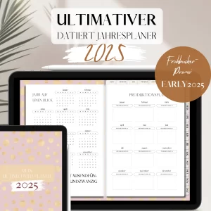 2025 DATIERTER Ultimativer Jahresplaner | Digitale Planung | 1000 Seiten | Deutsch | The Pink Promise; Jahresplaner 2025, datierter Planer 2025, digitaler Planer 2025, ultimativer Plan 2025, Planer PDF 2025, verlinkter Planer, iPad Planer 2025
